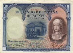 500 Pesetas 24.7.1927